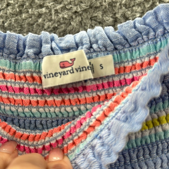 Vineyard Vines Womens Beachy Stripe Smocked Tiered Skirt Small - Picture 4 of 8